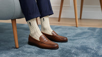 Mid-calf Dress Socks - Light Beige Color