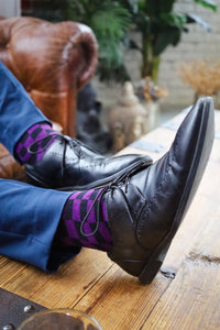 monthly dress sock club subscription you get a pair of our socks each month and continually support our employment program for young people experiencing homelessness Sock of the Month Club