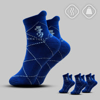 Comfort Sport Edition Ankle Socks – Blue Diamond Pattern (Pack of 3 Pairs)